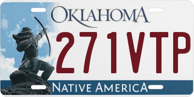 OK license plate 271VTP