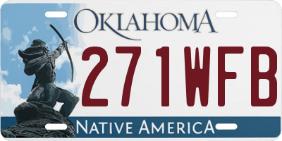 OK license plate 271WFB