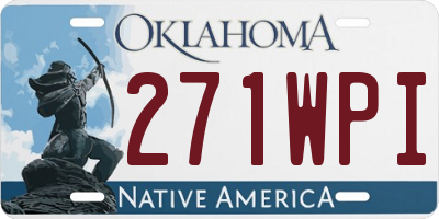 OK license plate 271WPI