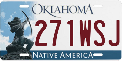 OK license plate 271WSJ