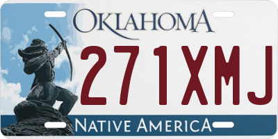 OK license plate 271XMJ