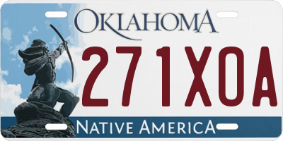 OK license plate 271XOA