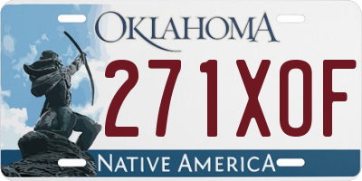 OK license plate 271XOF