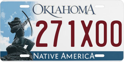 OK license plate 271XOO