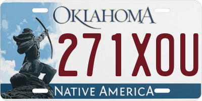 OK license plate 271XOU