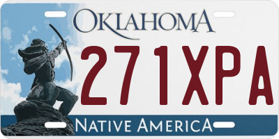 OK license plate 271XPA