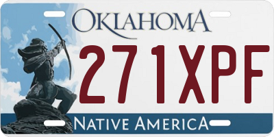 OK license plate 271XPF