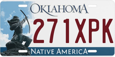 OK license plate 271XPK
