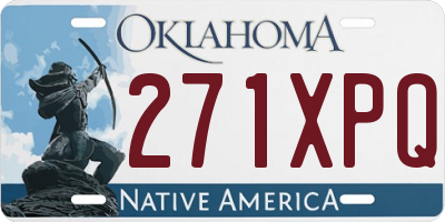 OK license plate 271XPQ