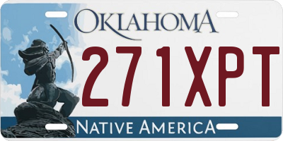 OK license plate 271XPT