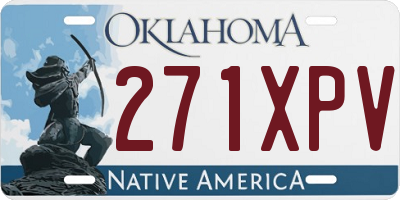 OK license plate 271XPV