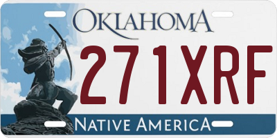 OK license plate 271XRF