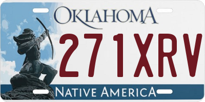 OK license plate 271XRV