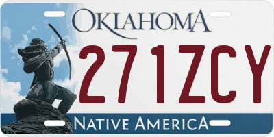 OK license plate 271ZCY