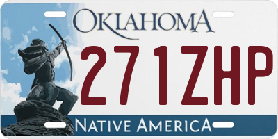 OK license plate 271ZHP