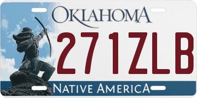 OK license plate 271ZLB