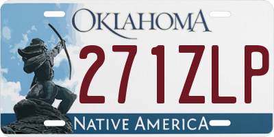 OK license plate 271ZLP