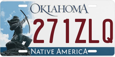 OK license plate 271ZLQ