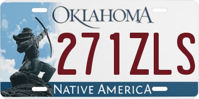 OK license plate 271ZLS