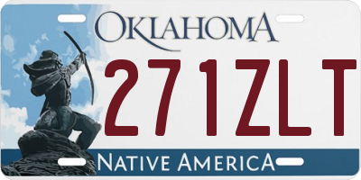 OK license plate 271ZLT