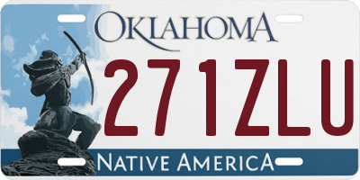 OK license plate 271ZLU