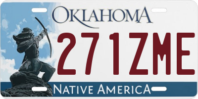 OK license plate 271ZME