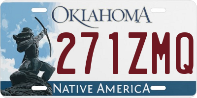 OK license plate 271ZMQ