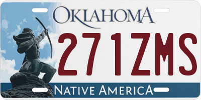OK license plate 271ZMS