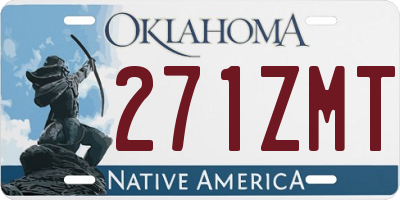 OK license plate 271ZMT