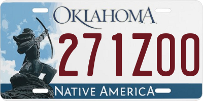 OK license plate 271ZOO