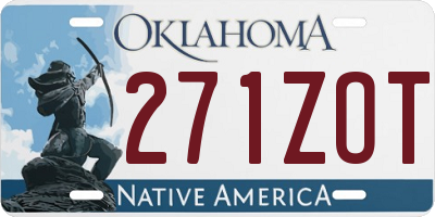 OK license plate 271ZOT