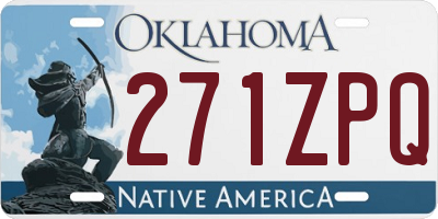 OK license plate 271ZPQ