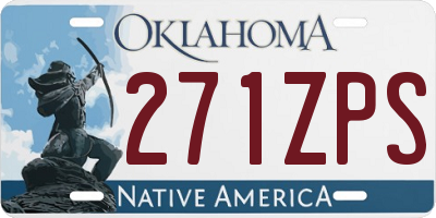 OK license plate 271ZPS