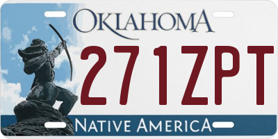 OK license plate 271ZPT