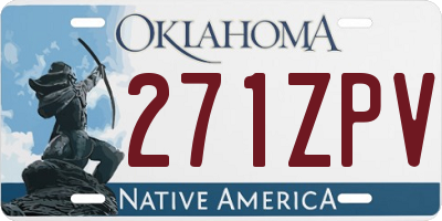 OK license plate 271ZPV