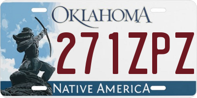 OK license plate 271ZPZ