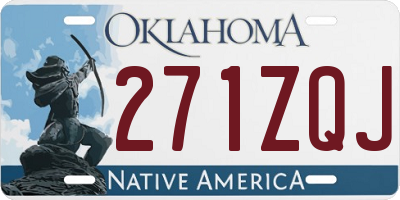 OK license plate 271ZQJ