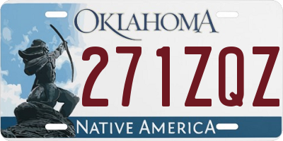 OK license plate 271ZQZ