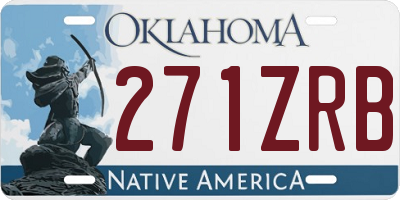 OK license plate 271ZRB