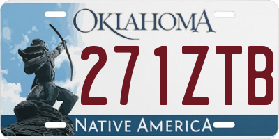 OK license plate 271ZTB