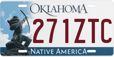 OK license plate 271ZTC