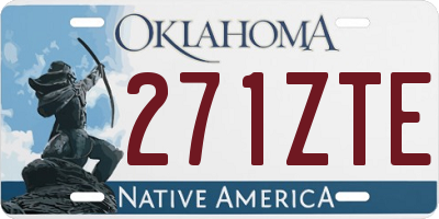 OK license plate 271ZTE