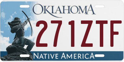 OK license plate 271ZTF