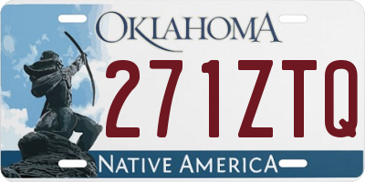 OK license plate 271ZTQ