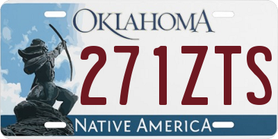 OK license plate 271ZTS