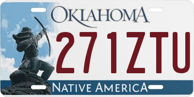 OK license plate 271ZTU