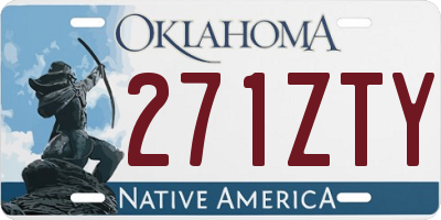 OK license plate 271ZTY