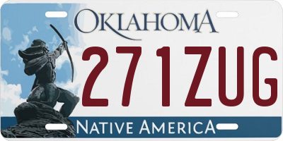 OK license plate 271ZUG