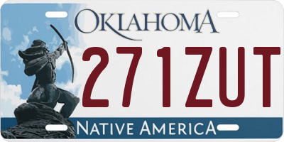 OK license plate 271ZUT