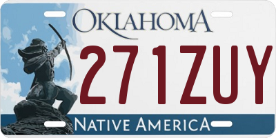 OK license plate 271ZUY